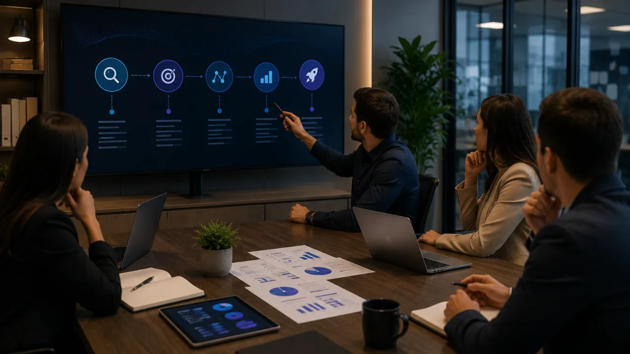 Consultoría digital con tablero estratégico y procesos empresariales