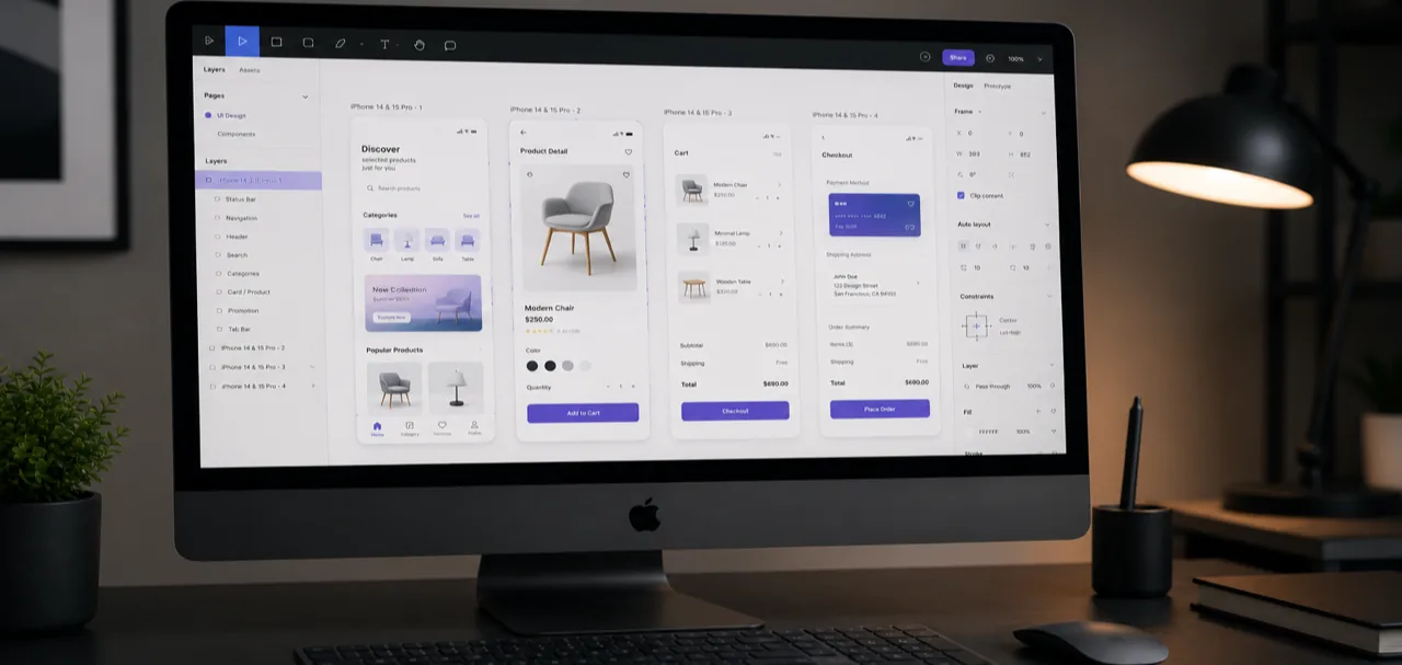 Diseño de interfaces y prototipos UI UX para aplicaciones digitales